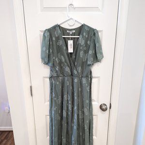 Faye Maxi Dress - Eucalyptus Green - Size M - Baltic Born